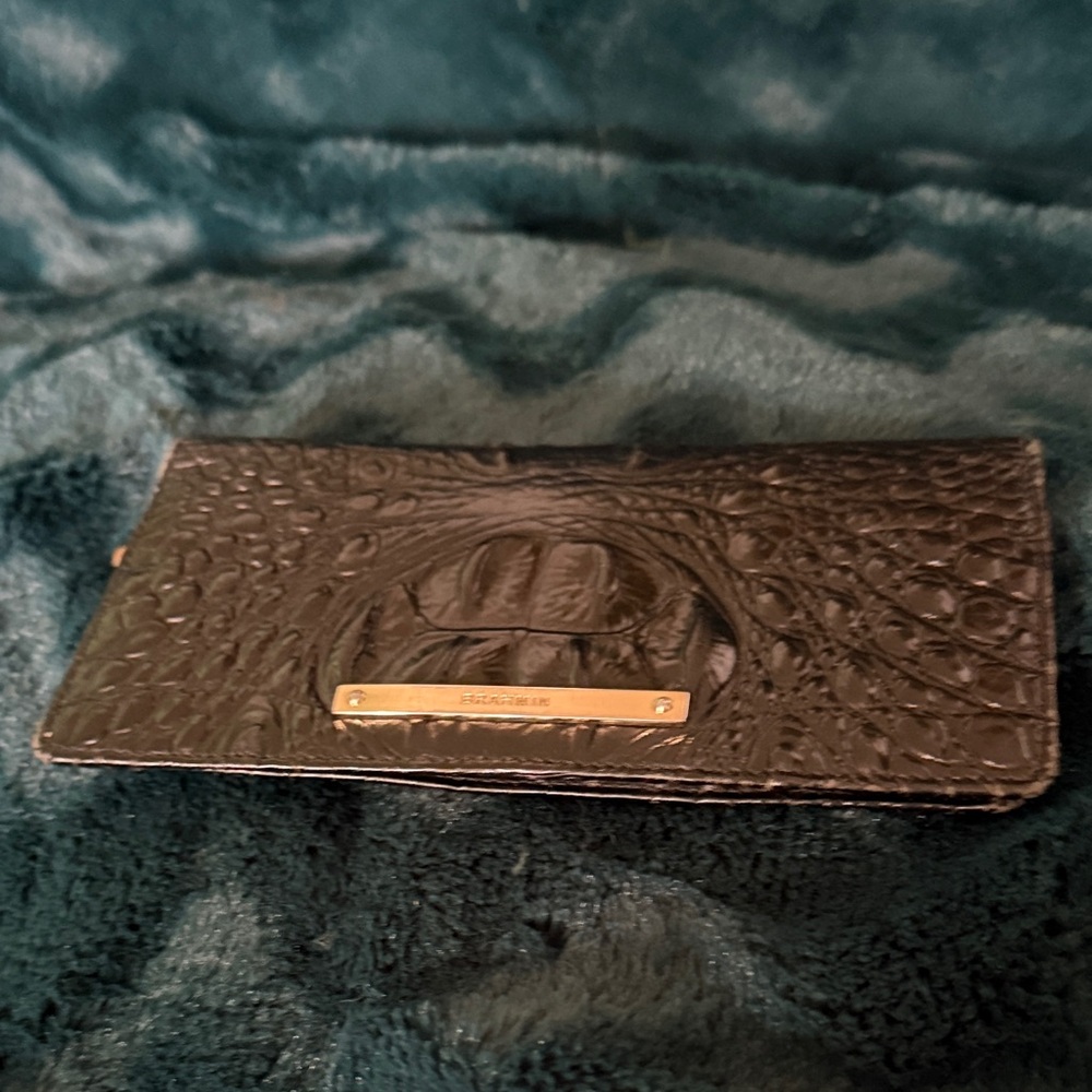 Brahmin Black Croc-Embossed Wallet